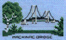 Mackinac Bridge Cross Stitch Design